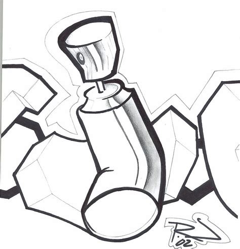 How To Draw A Graffiti Spray Can Step By Step