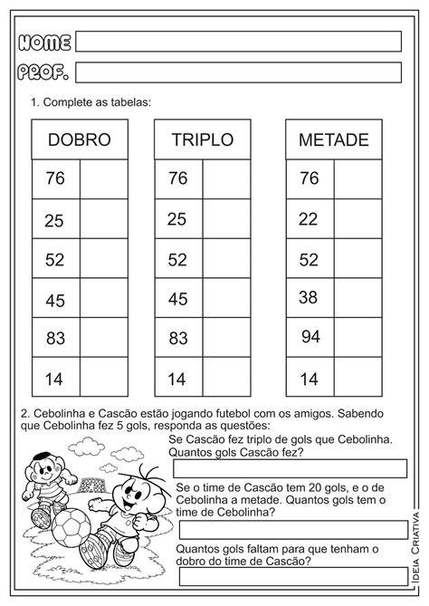 Dobro E Triplo Atividades