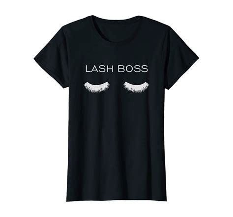 Womens Lash Boss Eyelash T Shirt Make Up Lash Artist Cosmetologist T Shirt