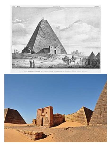 Nubian Pyramids Of Meroe Built 800 Bc 100 Ad In The 1830s 40