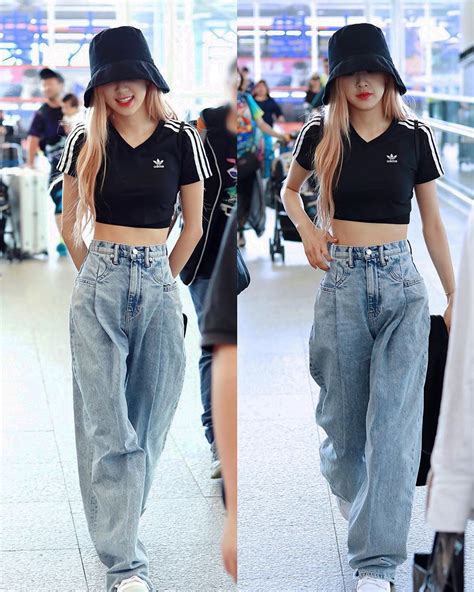 Pin by Igna on 로제 Korean outfit street styles Korean street fashion Korean airport fashion