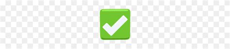 White Heavy Check Mark Emoji Green Check Png Flyclipart