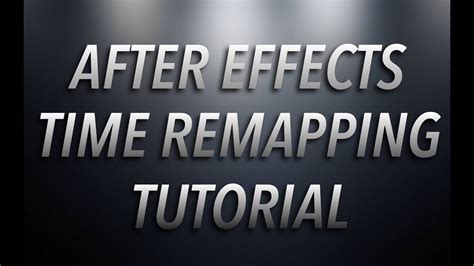 Full Time Remap Syncing Tutorial Adobe After Effects Youtube