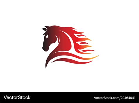 Horse Red Logo Royalty Free Vector Image Vectorstock