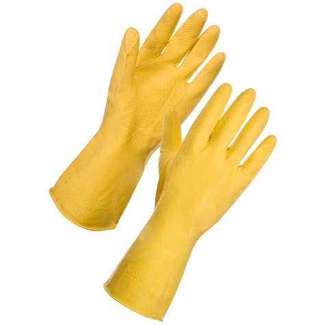 yellow household latex gloves cleaning supplies 2u