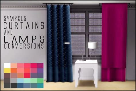 Simsworkshop Curtains And Lamps By Sympxls Sims 4