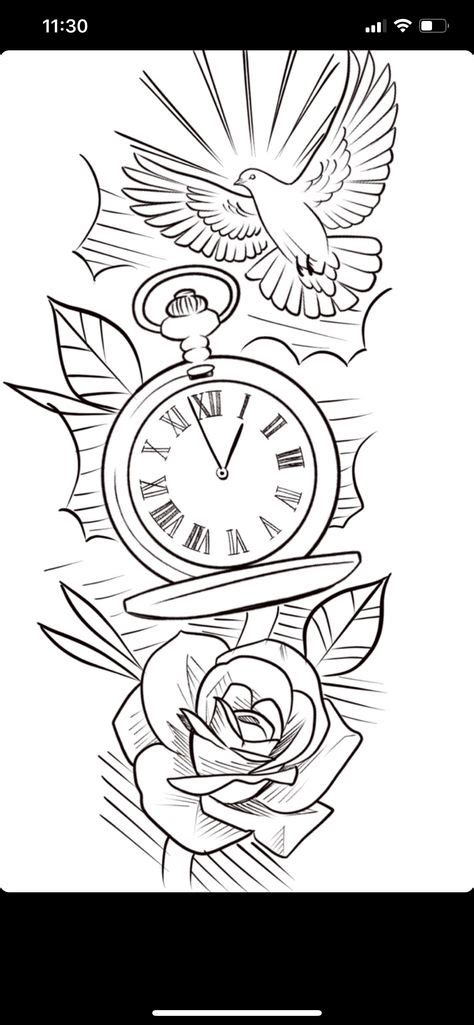 26 Clock Designs Ideas In 2021 Tattoo Stencils Clock Tattoo Sleeve