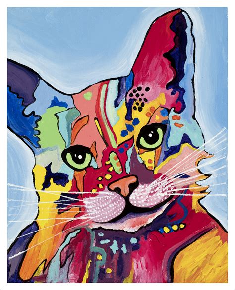 Abstract Cat Abstract Artwork By Julian Alcantar