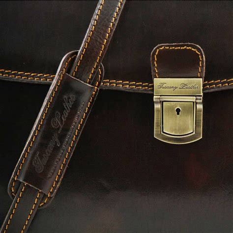 Итальянский кожаный портфель Tuscany Leather Napoli ...