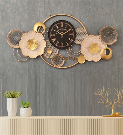 Buy Ring Wall Clock Metal Wall Art Panel Online Kraphy