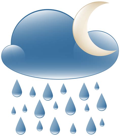Rainy Night Weather Icon Png Clip Art Best Web Clipart