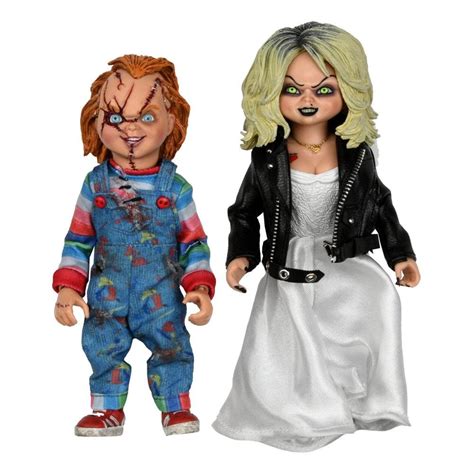 Bride Of Chucky Clothed Action Figure 2 Pack Chucky And Tiffany 14 Cm
