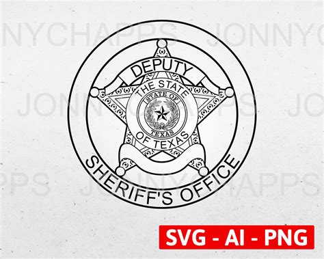 Texas Sheriffs Deputy Badge Blank Police Badge Logo Etsy Police