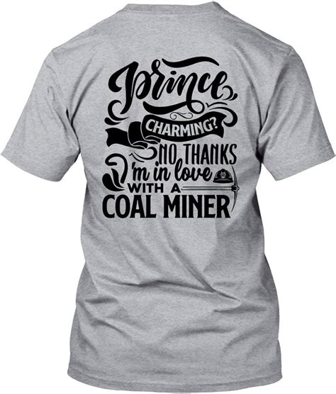 In Love With A Coal Miner T Shirt Mineworker Short Sleeve Shirts Clothes Clothing