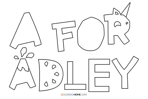 A For Adley Coloring Pages Free Coloring Pages