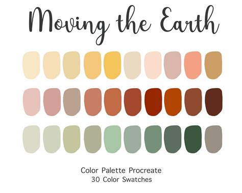 Earth Tone Color Palette Summer Color Palette Colour Pallette Colour