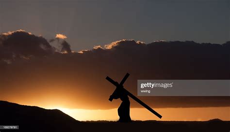 Jesus Christ Carrying The Cross High Res Stock Photo Getty Images