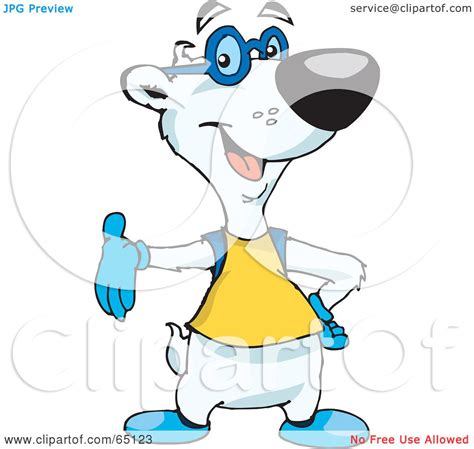 Royalty Free Rf Clipart Illustration Of A Geeky Polar Bear Wearing A