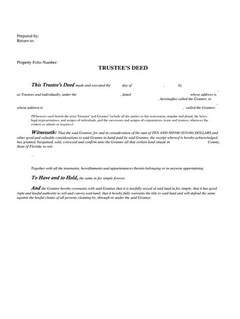 Fl Trustees Deed Complete Legal Document Online Us Legal Forms