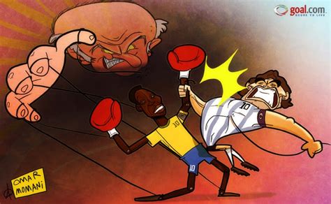 Omar Momani Cartoons Maradona Takes Aim At His Old Rival Pele