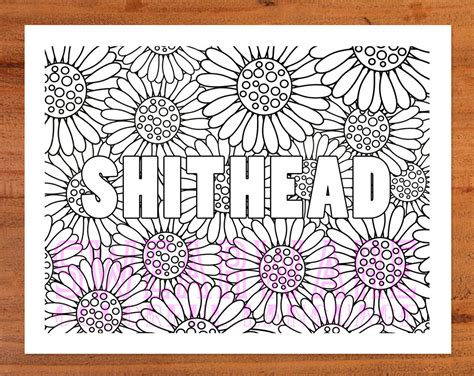 38+ free swear word coloring pages for printing and coloring. Shithead Swear Word Coloring Page Printable Instant Download