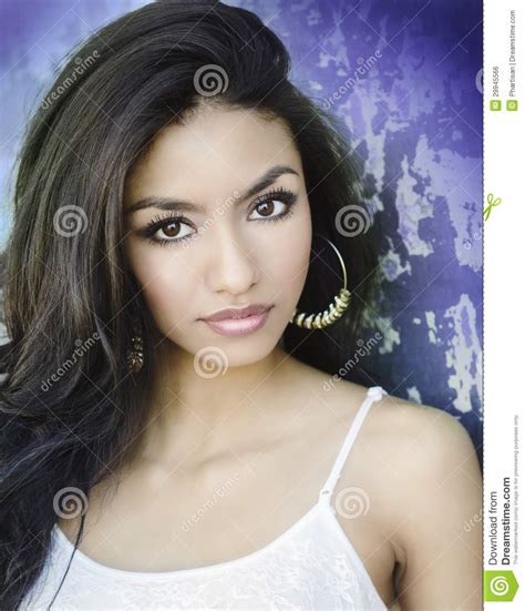 Beautiful Young Woman With Long Hair Stock Photo Image