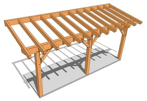 Timber Frame Shed Roof Porch Plan Timber Frame Hq
