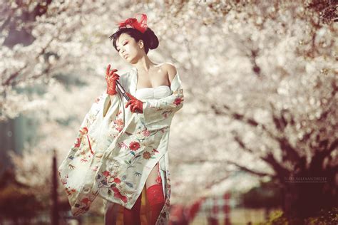 wallpaper japan portrait blossoms cherry blossom kimono spring geisha flower plant