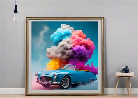 Vintage Colorful Car Graphic By Ai Illustration And Graphics