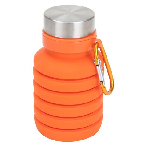 Ozark Trail 16 Oz Orange Silicone Water Bottle With Wide Mouth