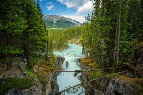 Sunwapta Falls In Jasper National Park Canada Featuring Alberta