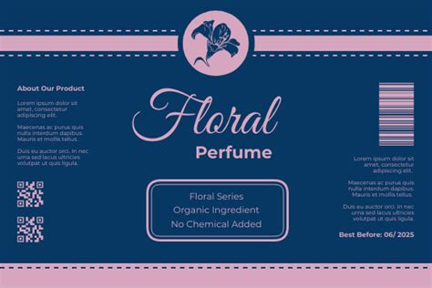 floral perfume label label template