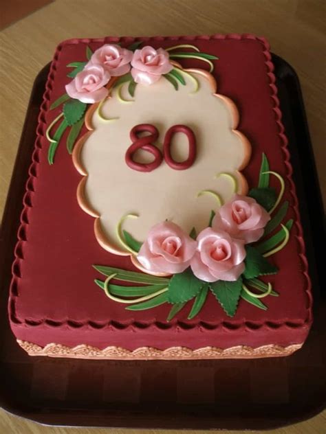Elegant 80th Birthday Cake - 80th Birthday Ideas