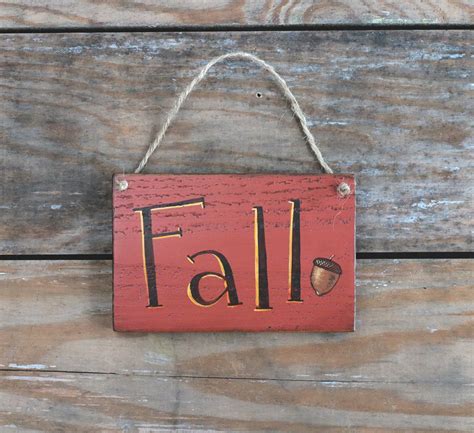Fall Wooden Sign With Acorn By Our Backyard Studio In Mill Creek Wa