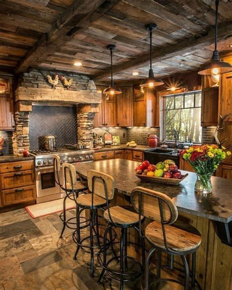 Rustic Kitchens Often Have A Regional American Flair Adirondack