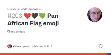 ️🖤💚 Pan African Flag Emoji · Issue 203 · Crissovunicode Proposals