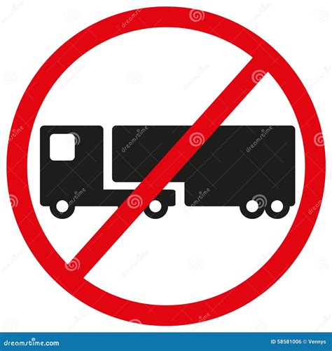 No Trucks Sign Symbol Stock Illustration Illustration Of Graphic