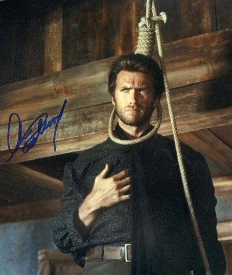Movie Still From The Good The Bad And The Ugly With Autograph Clint Eastwood Photo