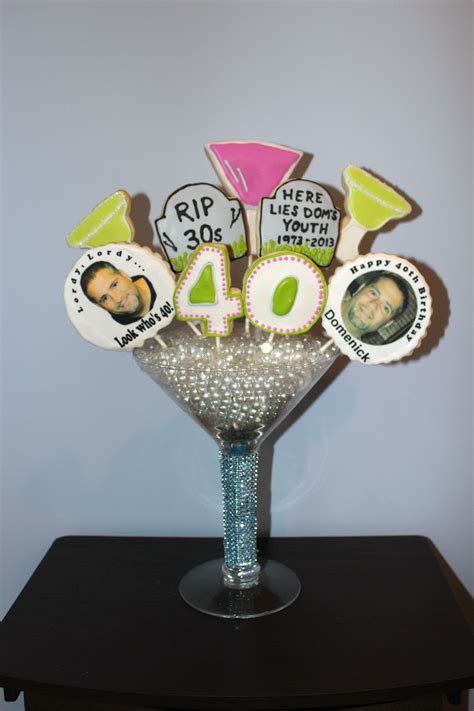 40th Birthday Cookie Centerpiece 40th Bday Ideas 40th Birthday