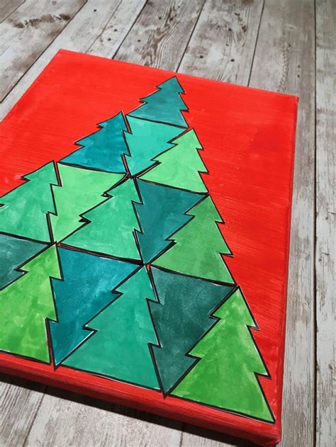 Christmas Tree Tessellation Printable Christmas Tree Template