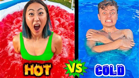 Hot Vs Cold Pool Challenge Youtube