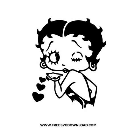 Betty Boop Kiss Svg And Png Free Download Free Svg Download