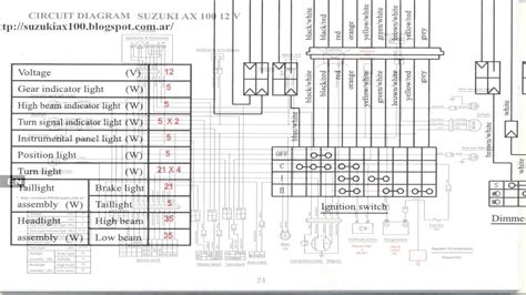 Diagrama Electrico Ax 100 Espanol Los Diagramas Del Cableado