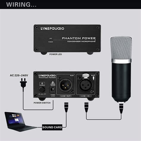 48v Pro Condenser Microphone Power Source Phantom Power Source