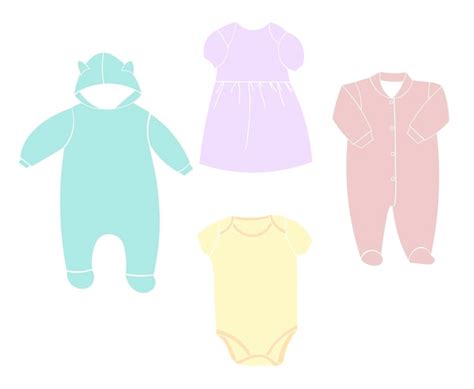 Premium Vector Baby Clothes Vector Set