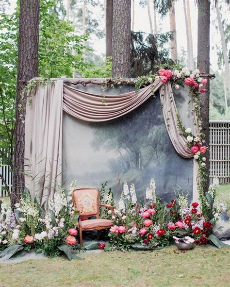 Grab some headboard, fabric, and about five feet of trim and you've got a lovely backdrop like this one here. Trending-15 Hottest Wedding Backdrop Ideas for Your ...