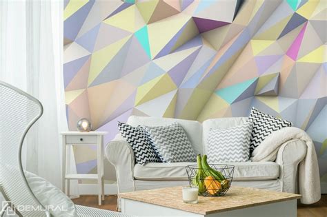 Geometrically Pastel Abstraction Wallpaper Mural Photo Wallpapers