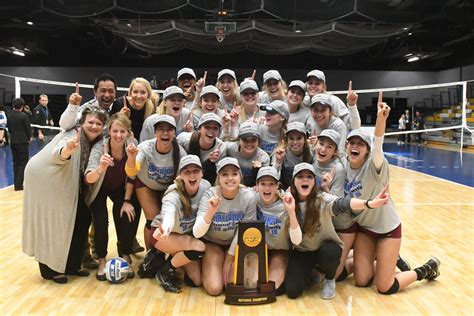 On Top Of The World Womens Volleyball National Champions Calvin