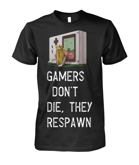 Gamers Dont Die They Respawn Mens Tshirts Gamer Mens Tops