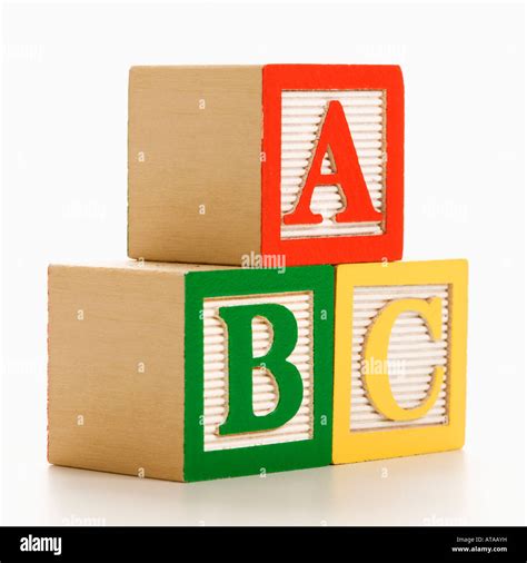 Abc Alphabet Blocks Stacked Together Stock Photo Alamy